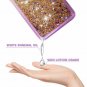 TJS LG G7 ThinQ Case Liquid Glitter with Full Coverage Screen Protector Purple