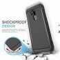 LG G7 ThinQ Case Glass Screen Protector Hybrid Shock Absorbing Phone Cover Black