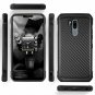LG G7 ThinQ Case Glass Screen Protector Hybrid Shock Absorbing Phone Cover Black