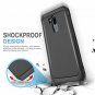 LG G7 ThinQ Case Glass Screen Protector Hybrid Shock Absorbing Phone Cover Black