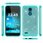 LG G7 ThinQ Case Luxury Bling with Glass Screen Protector Fashion Women Teal