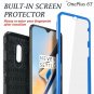 For OnePlus 6T Case with Builtin Screen Protector Armor Full Protective Blue