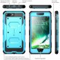 iPhone 7 Plus/ 8 Plus Case Built in Screen Protector Belt Clip Full Body Blue