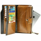 Women Genuine Leather Clutch Wallet RFID Blocking Large Elegant Card Organizer