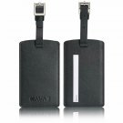 Luggage Flight Crew Tag Venice Genuine Leather Elegant Durable BusinessBag Black