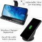for Samsung Galaxy S10E Wallet Phone Case Vegan Leather Detachable Stand Black