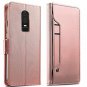 For OnePlus 6T Wallet Flip Case Slim Premium Leather Folio Cover Women Rosegold