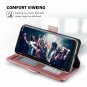 For OnePlus 6T Wallet Flip Case Slim Premium Leather Folio Cover Women Rosegold