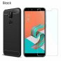 Asus ZenFone 5Q/5Lite Case Screen protector.Shockabsorption Carbon Fiber Black