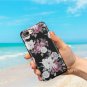 iPhone 7 Plus/ 8 Plus Case Flower Silicone Bumper Slim Women Girly Black Pink