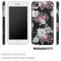 iPhone 7 Plus/ 8 Plus Case Flower Silicone Bumper Slim Women Girly Black Pink