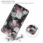 iPhone 7 Plus/ 8 Plus Case Flower Silicone Bumper Slim Women Girly Black Pink