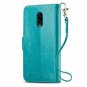 For OnePlus 6T Case Wallet Case Luxury Flip Stand Cover Slim Heavy Duty Aqua