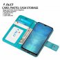 For OnePlus 6T Case Wallet Case Luxury Flip Stand Cover Slim Heavy Duty Aqua
