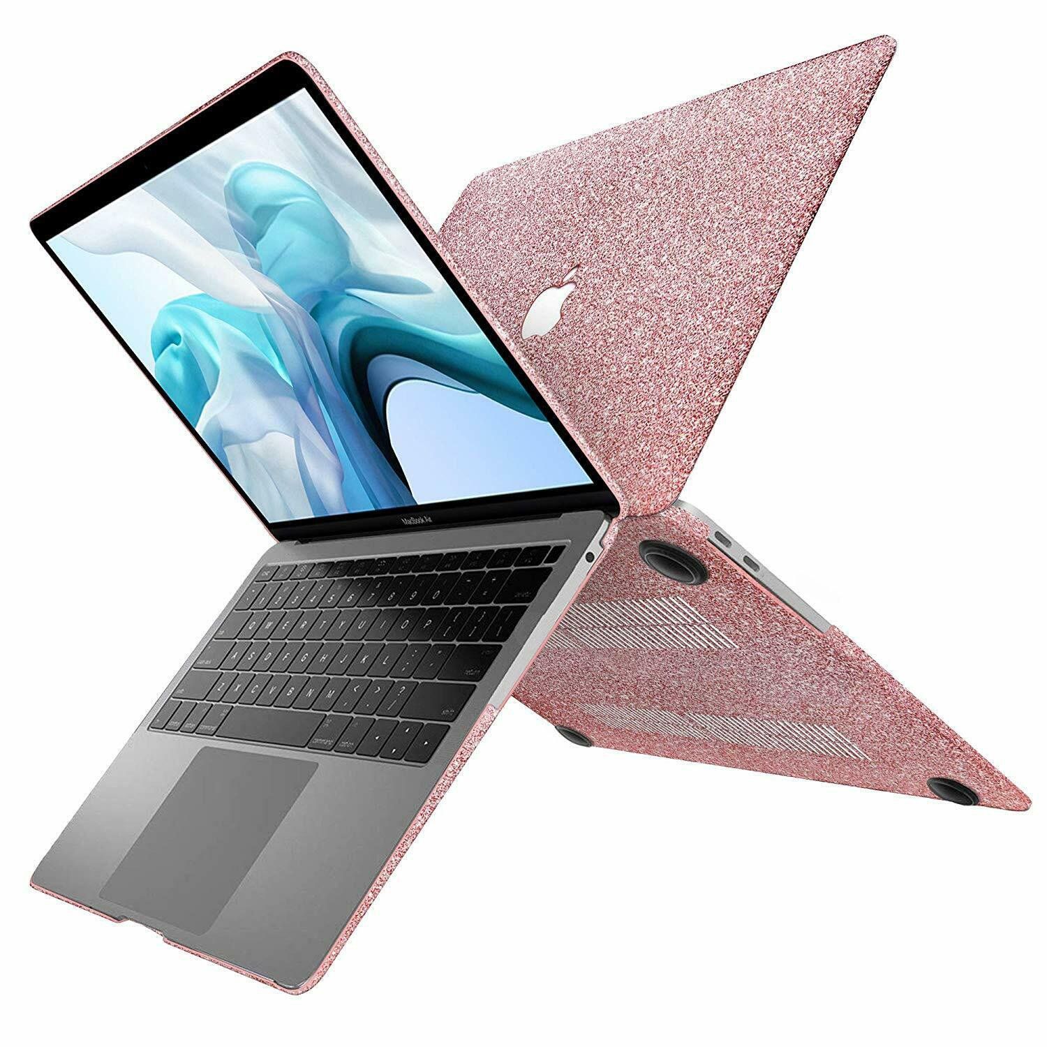 For New MacBook Air 13 Case 2018 Bling Glitter Smooth Protective Laptop