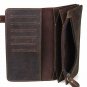 Large Bifold Wallet Men Genuine Leather Vintage RFID BLOCKING Zipper Cell Phone