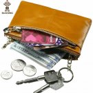 Coach Women Mini Coin Purse RFID BLOCKING Zipper Leather Card Key Holder Luxury