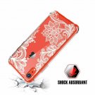for iPhone XR Case Cute Shockproof TPU Bumper Crystal Clear Lace Cover Women