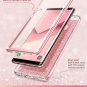 For Samsung Galaxy Note 9 Case with Screen Protector Shiny Glitter Cover Pink
