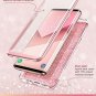 For Samsung Galaxy S9 Plus Case with Screen Protector Glitter TPU Bumper Pink