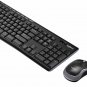 Logitech 2.4GHz Wireless Keyboard and Mouse Combo Set USB Nano Fullsize Windows