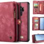 Samsung Galaxy S9 Plus Wallet Case Genuine Leather Retro Purse Large Capacity