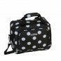 4 Piece Expandable Luggage Set Cute Suitcases Skate wheels Black Dots Women