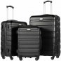 Luggage 3 Pcs Set Suitcase Rolling Lightweight Set Hardshell With Spinner Wheels