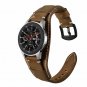 Cuff Leather Strap Steel Buckle For Galaxy Watch 46mm/Gear S3 22 mm Band Coffee
