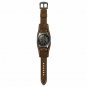 Cuff Leather Strap Steel Buckle For Galaxy Watch 46mm/Gear S3 22 mm Band Coffee