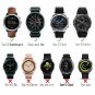 Cuff Leather Strap Steel Buckle For Galaxy Watch 46mm/Gear S3 22 mm Band Coffee