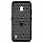 Nokia 2.2 Case Soft TPU Rubber Full-Body Protective Phone Cover Carbon Fiber