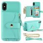iPhone Xs Max Wallet Case Crossbody w/ Wrist Chain Strap Storage Cards License