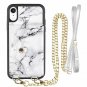 iPhone XR Wallet Case Crossbody Chain Strap Hidden Storage Card Holder Leather