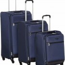 3 Piece Set Luggage Softside Expandable Spinner Wheels Travel Gear Suitcase Bags
