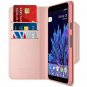 Google Pixel 2 XL Wallet Case Women Premium Leather Folio Magnetic Luxury Rose