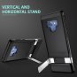 Samsung Galaxy Note 9 Case TPU Bumper Metal with Two Ways Stand Design Black