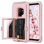 Samsung Galaxy S9 Wallet Case Shockproof with Anti-Scratch Protective Rose Gold