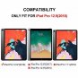 Keyboard Case for iPad Pro 12.9 3rd Gen 2018 Wireless Stand Folio Pencil Holder