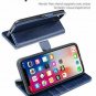 iPhone 11 Pro Max Wallet Case Leather Flip Card Slots Kickstand Magnetic Blue