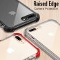 iPhone 8 Plus/ 7 Plus Case Clear Heavy Duty Silicone Rubber Bumper Shockproof