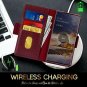 Samsung Galaxy Note 10 Plus Wallet Case Genuine Leather Luxury Anti-thief Red