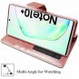 Samsung Galaxy Note 10+ Plus Wallet Case Detachable Luxury Leather Flip Rosegold