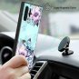 Samsung Galaxy Note 10+ Plus Wallet Case Detachable Leather Strap Blue Flower