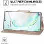 Samsung Galaxy Note 10+ Plus Wallet Case Leather Card Holders w/ Stand Black
