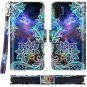 Samsung Galaxy Note 10+ Plus Wallet Case Detachable Leather Blue Mandala Girls