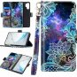 Samsung Galaxy Note 10+ Plus Wallet Case Detachable Leather Blue Mandala Girls