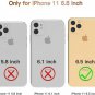 AMZGO Case Compatible with iPhone 11 Pro Max, Clear Full Body Black