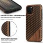 iPhone 11 Pro Max Case Design TPU Hybrid Wood Grain Leather Stylish Heavy Duty