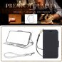 iPhone 11 Pro Max Wallet Case Flip Folio PU Leather Card Slots Stand Cover Strap